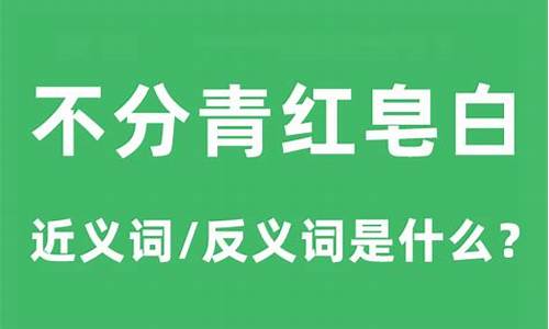 不分青红皂白就骂人的词语-不分青红皂白就