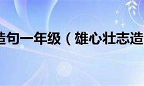 雄心壮志造句短句三年级-雄心壮志造句