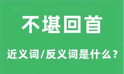 不堪回首的意思解释一下-不堪回首的意思